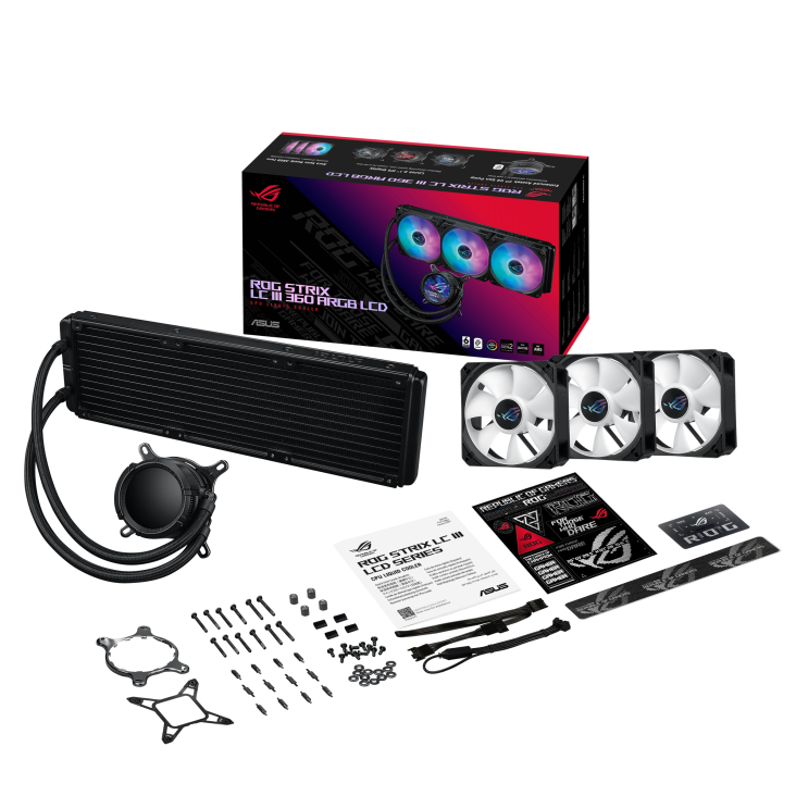 Cooler Líquido Asus ROG Strix LC III 360 ARGB LCD Negro