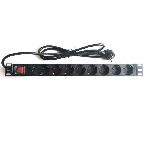 PDU Multitoma para Rack Hikvision 8 Tomas Schuko 1U