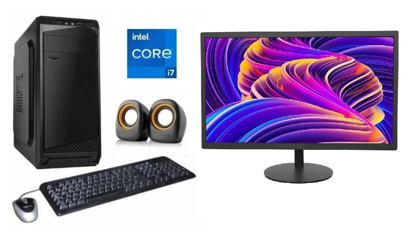 Combo PC Core i7 14700 16GB + Monitor IPS Hikvision 19 pulgadas