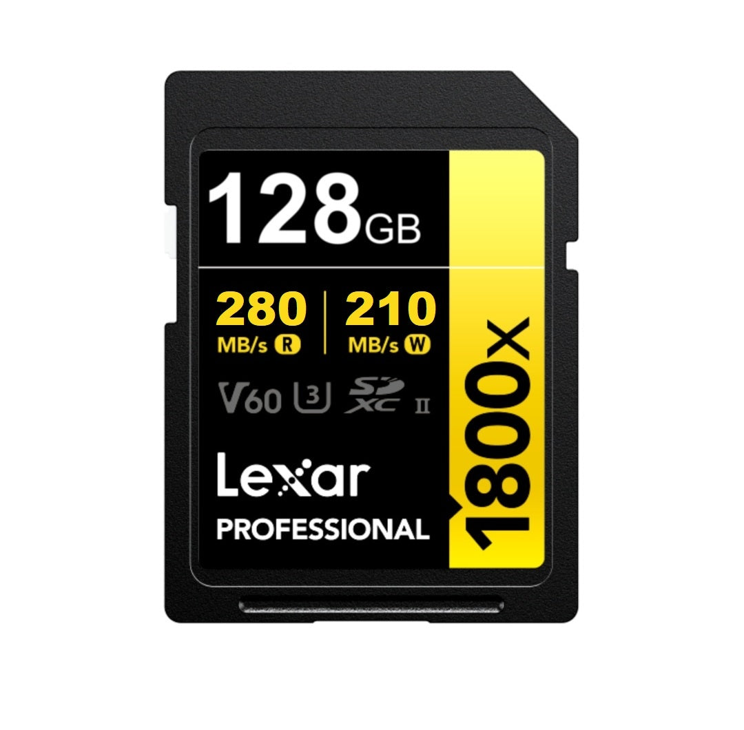 Memoria SDXC Lexar Pro 1800X 128GB UHS-II Gold Series