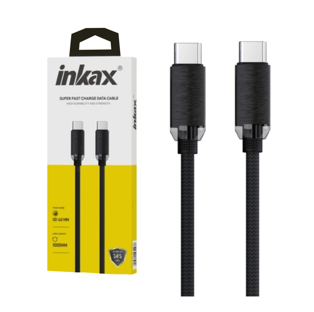 Cable Inkax USB-C / USB-C 240W 1m negro