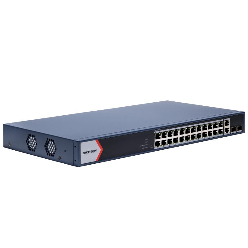 Switch PoE Hikvision 24 puertos Gigabit 370W Smart DS-3E1528P-EI