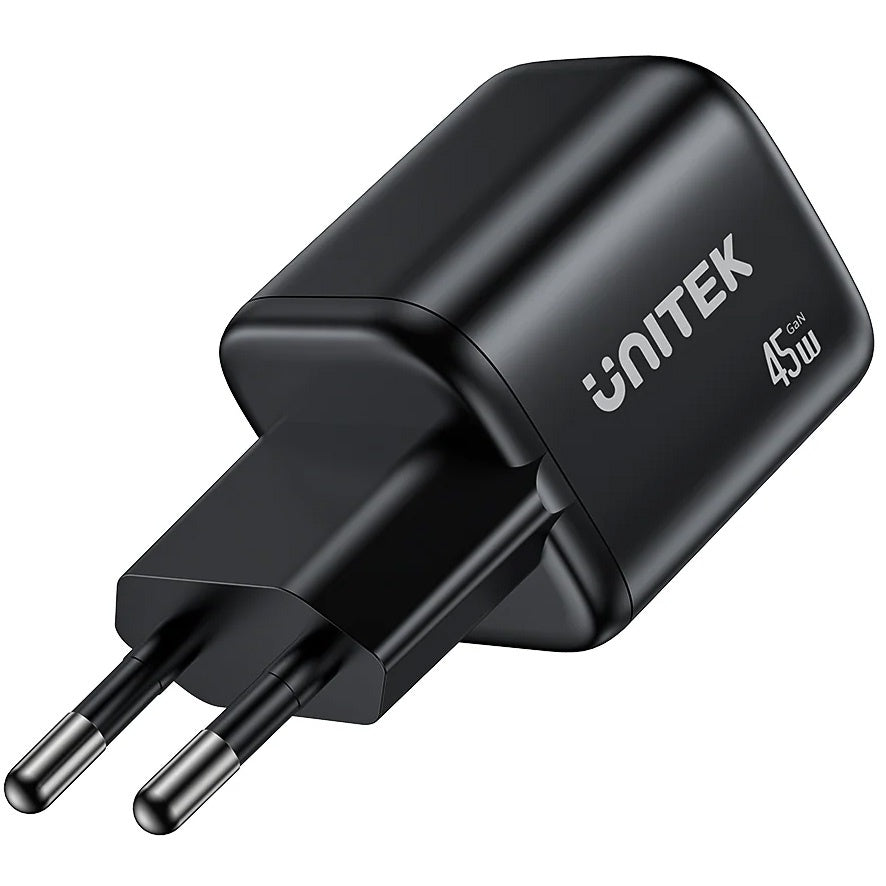 Cargador GaN Dual USB-C 45W Unitek Zeno para smartphones y tablets