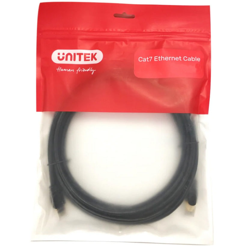 Cable Patchcord Unitek 0.5m Cat 7 negro