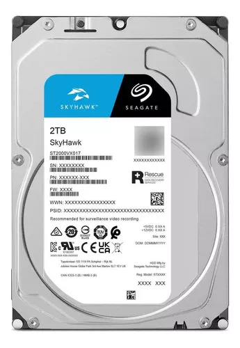 Disco Duro Seagate SkyHawk 2TB 3.5" Surveillance
