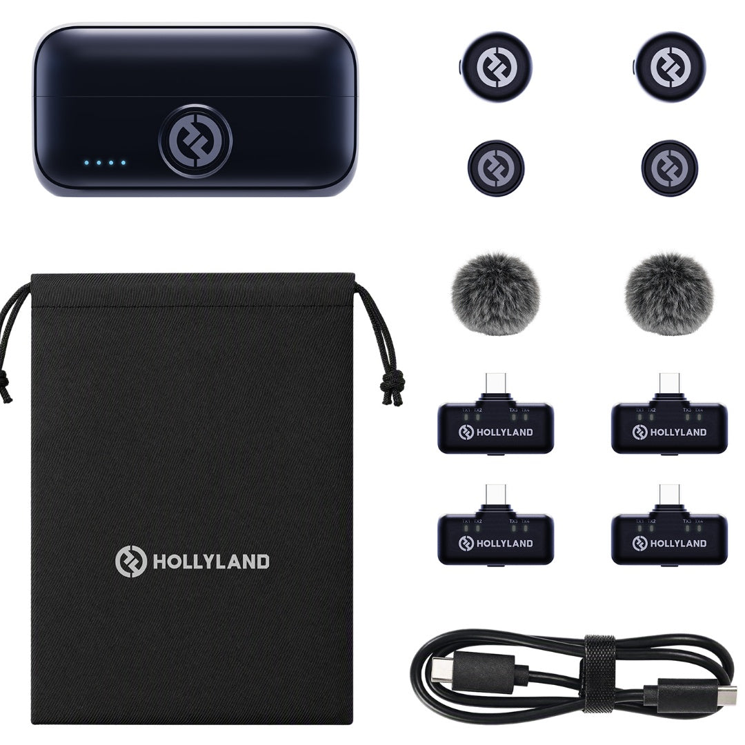Micrófono Inalámbrico Hollyland Lark M3 Combo 2TX + 4RX 32bit