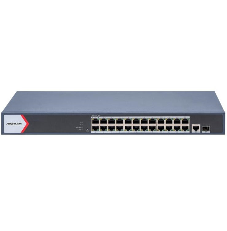 Switch PoE Hikvision administrable 24 puertos gigabit + 2 combo 230W