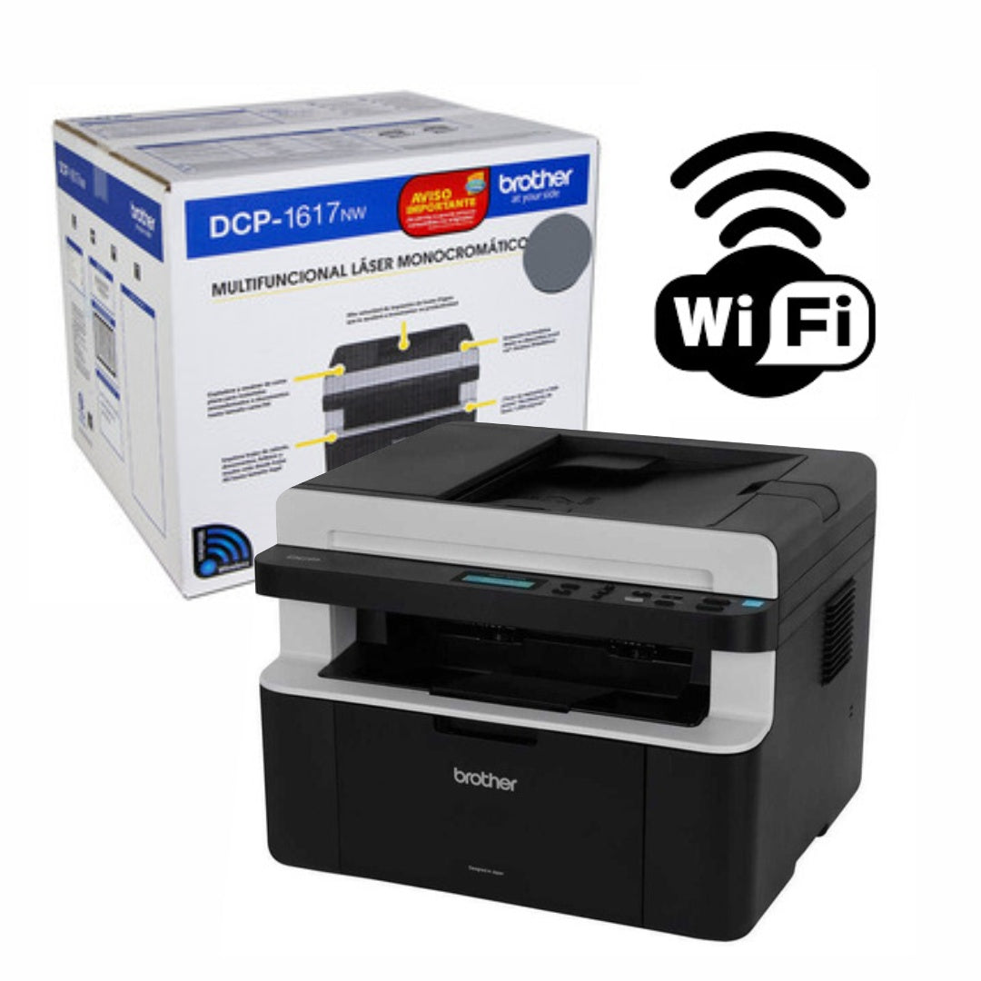 Impresora Láser Multifunción Brother DCP-1617NW Wi-Fi Monocromática