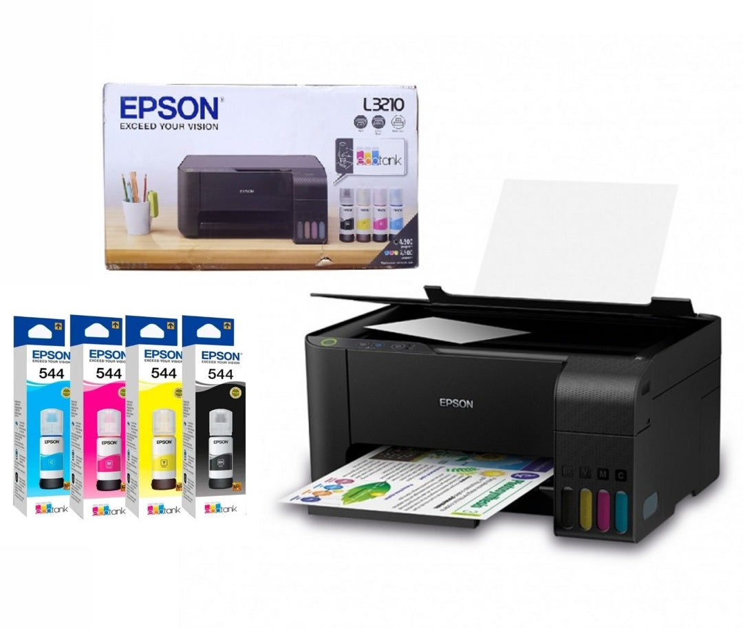 Combo Impresora Epson L3210 EcoTank 3 en 1 + Tintas T544