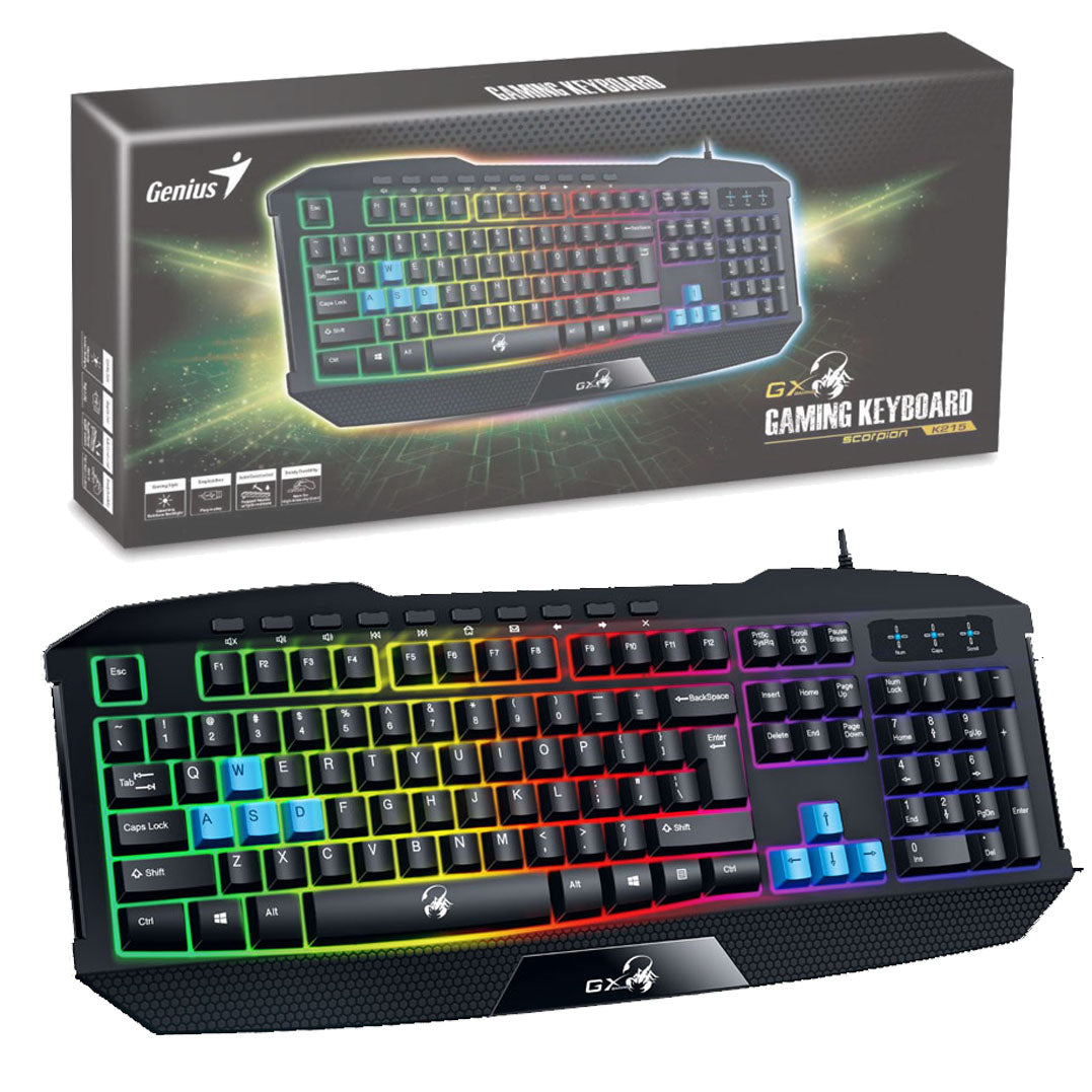 Teclado Genius Scorpion K215 gamer retroiluminado español usb