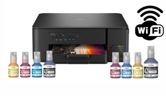 Combo Impresora Brother DCP-T430W Wi-Fi + 4 Botellas de Tinta Extra