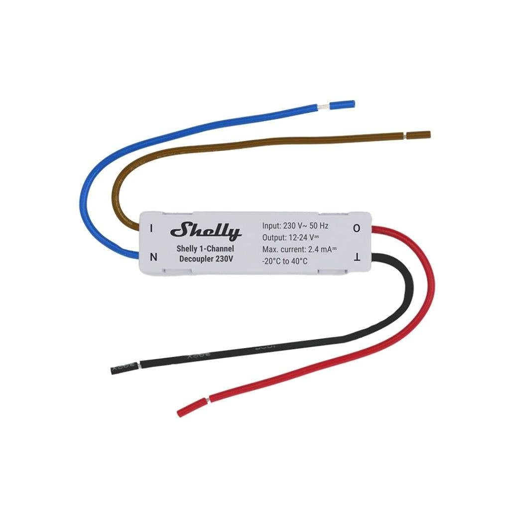 Desacoplador Shelly 1 Canal 230V para domótica smart home