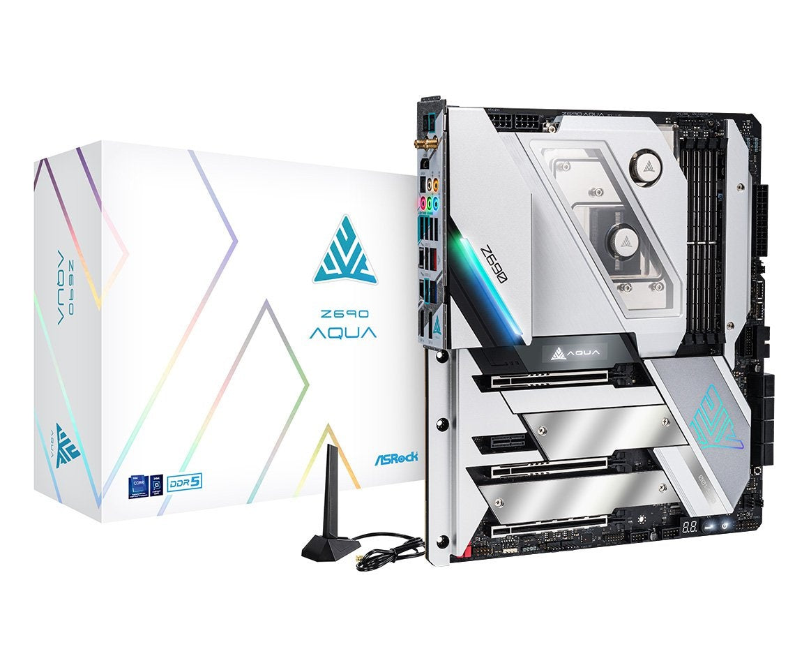 Motherboard ASRock Z690 AQUA LGA1700 DDR5 EATX para Intel
