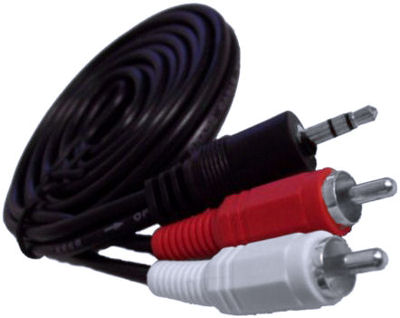 Cable Audio stereo RCA a 3.5mm
