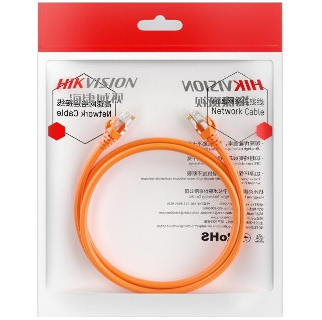 Cable Patchcord Hikvision Cat6 Naranja 5 Metros