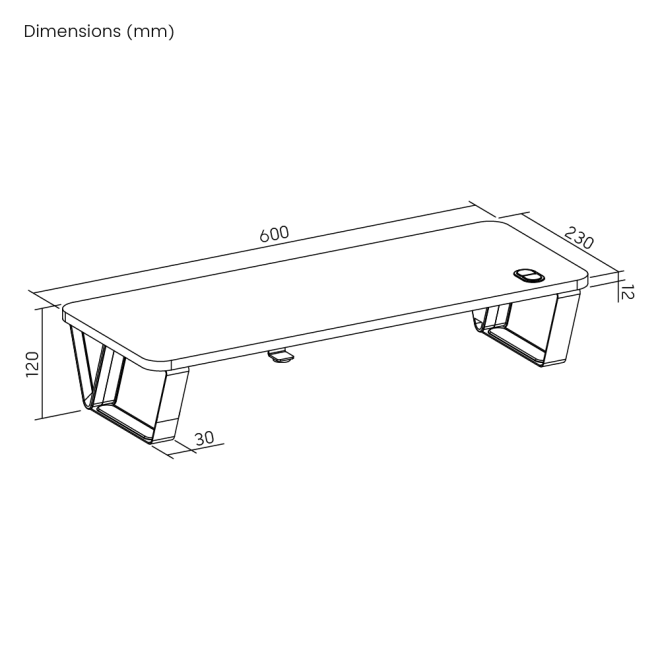 Soporte de escritorio Brateck elevador de monitor 13"-32"