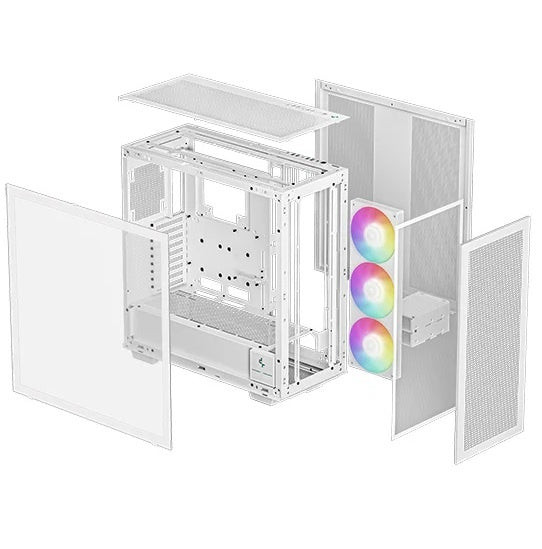 Gabinete DeepCool MORPHEUS WH ATX Blanco Modular con Cristal Templado