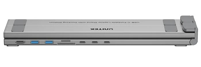 Soporte y HUB Unitek D1137AGY USB-C 4K 100W Plegable Aluminio