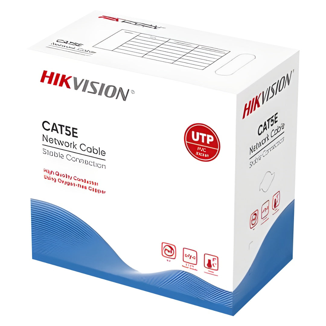 Cable UTP Hikvision Cat.5e 100% Cobre Interior 305m Gris