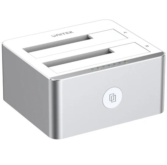 Dock Station Unitek Doble Bahía SATA 10Gbps para Discos 2.5 y 3.5