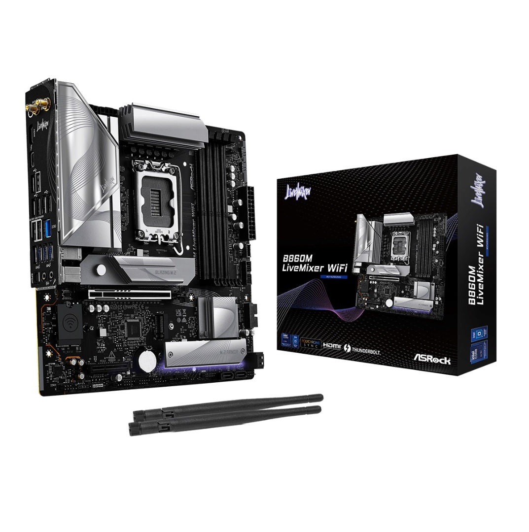 Motherboard ASRock B860 LiveMixer LGA 1851 WiFi 6 Micro ATX