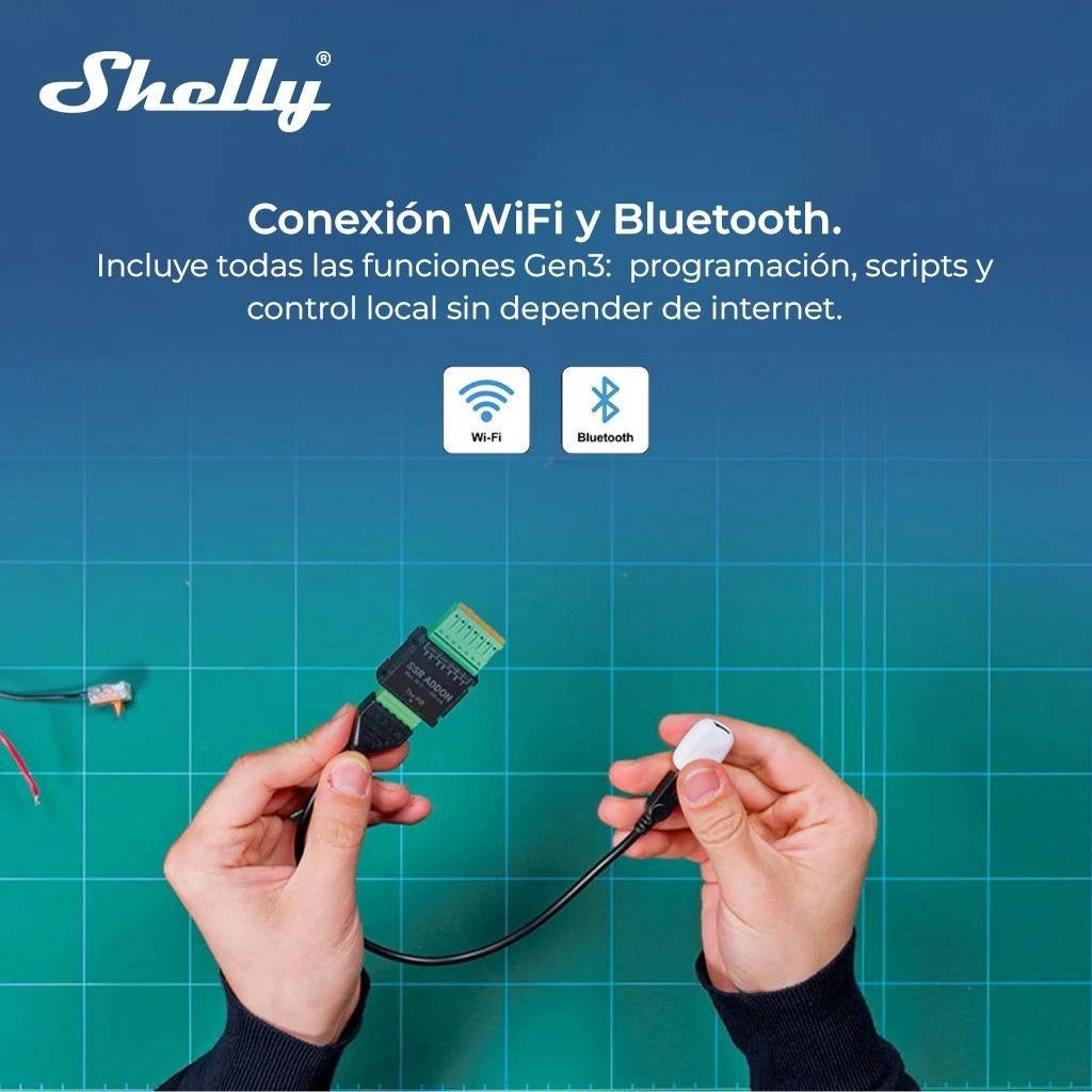 Sensor Smart Shelly Temperatura y Humedad WiFi Bluetooth USB-C