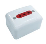 Tomacorriente Exterior Conatel 1X3L 10A 2P+T con Tierra Uruguay