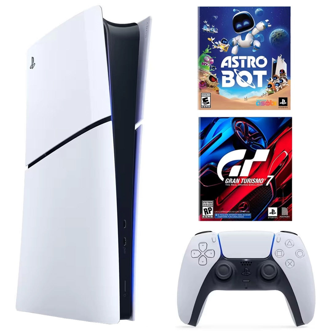 PS5 Slim Digital + Astro Bot y Gran Turismo 7 | Uruguay