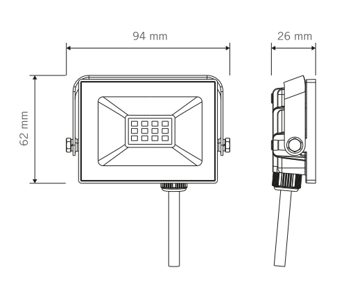 Foco LED 10W IP65 Luz Fría 800 Lúmenes para Exterior | Vivion