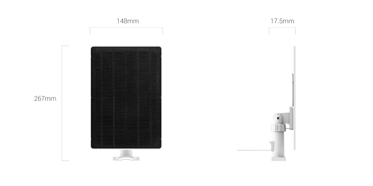 Panel Solar Ezviz 8W USB-C de Alta Eficiencia Exterior