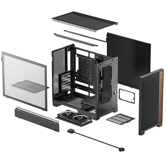 Gabinete ATX Semitorre DeepCool CL600 con ARGB y Cristal Panorámico