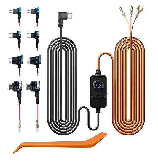 Kit Cableado Duro Redtiger USB-C 12-24V para Dashcam con Monitoreo 24h