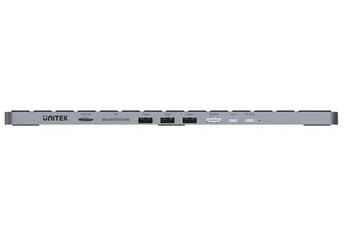 Teclado con HUB USB-C Unitek 9 en 1 PD 100W