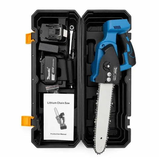 Motosierra Inalámbrica Profesional 30cm 1200W con 2 Baterías 21V