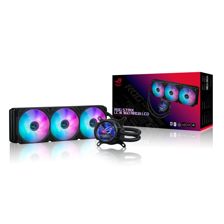 Cooler Líquido Asus ROG Strix LC III 360 ARGB LCD Negro