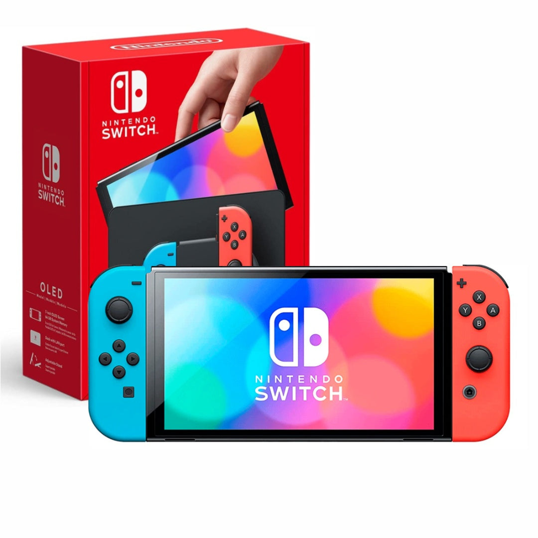 Nintendo Switch OLED Neon Azul y Rojo 7 pulgadas 64GB | Technica UY