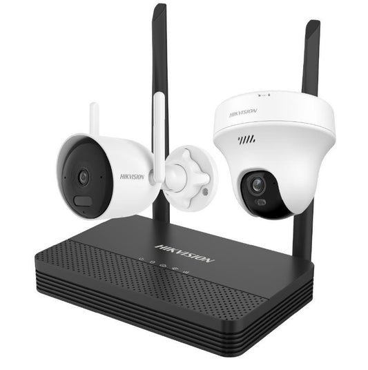 Kit Wi-Fi Hikvision EasyLink 2 Cámaras 4MP y 5MP (1 Fija + 1 PT) con NVS