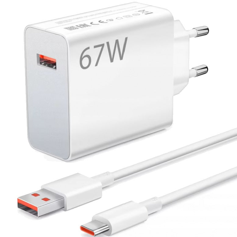 Cargador Xiaomi 67W HyperCharge Combo USB-A