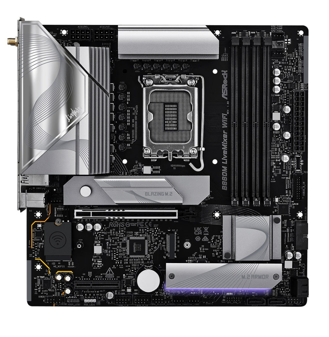 Motherboard ASRock B860 LiveMixer LGA 1851 WiFi 6 Micro ATX