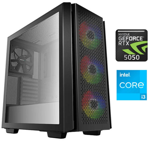 Equipo Gamer Core i3 14100F, 16GB, 1TB NVMe, RTX 5050 8GB