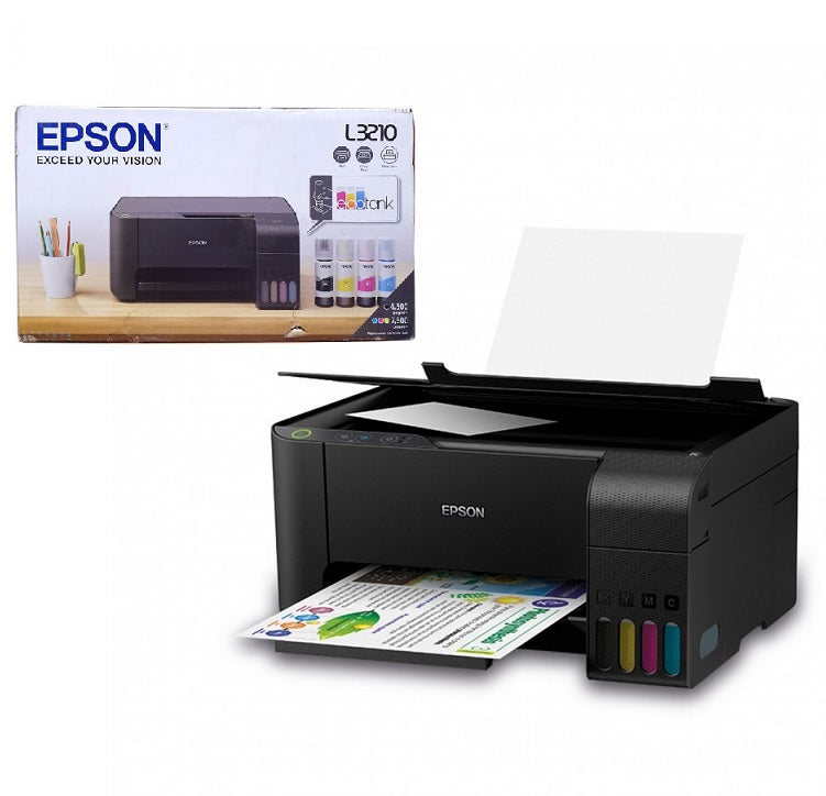 Impresora Multifunción Epson EcoTank L3210 con Tanques Recargables