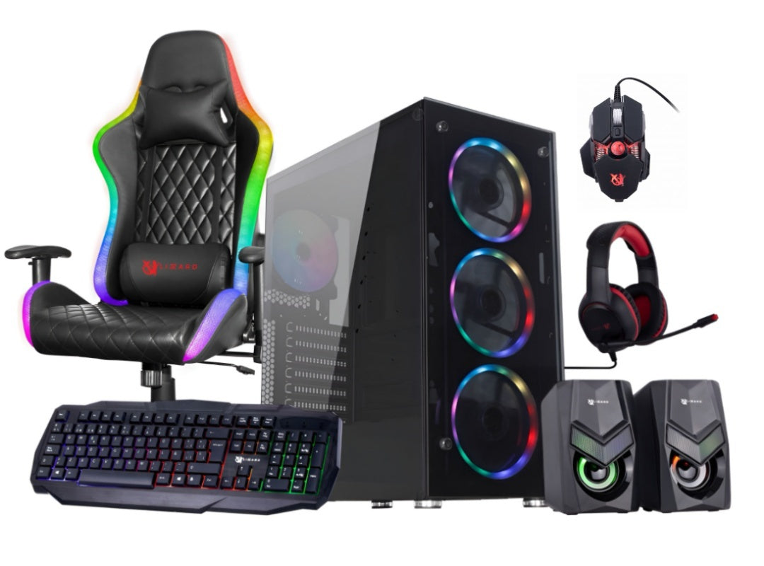 Combo Gamer X-Lizzard PACK 3 RGB Completo | Setup Gamer Uruguay