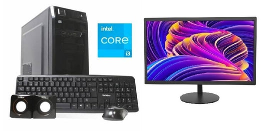 Combo PC Core i3 14100 16GB + Monitor IPS Hikvision 19 pulgadas
