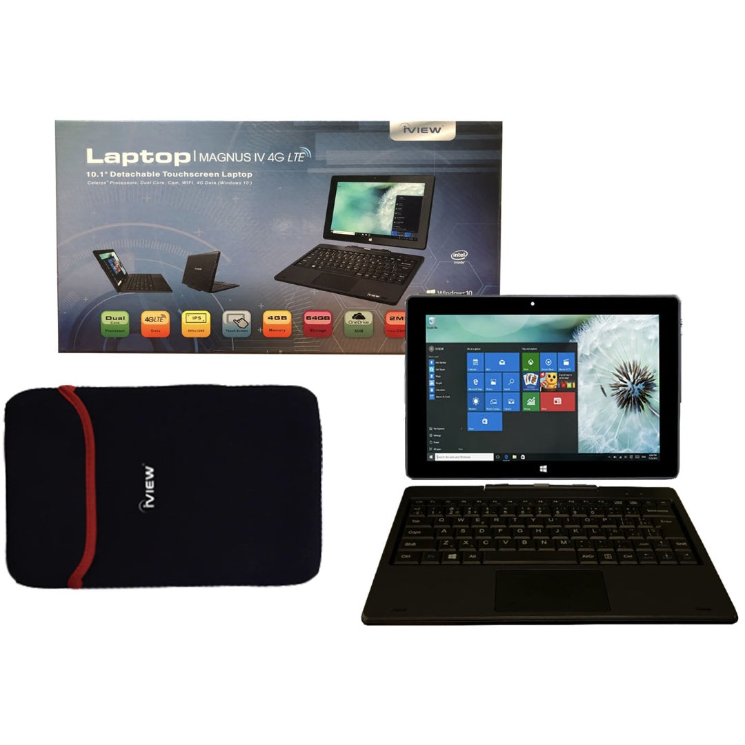 Notebook Convertible iView 4G Dualcore 2.4Ghz 4+64GB 10" Win10 Pro