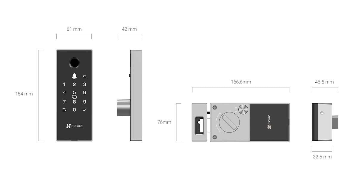 Cerradura Inteligente Ezviz DL03 Pro Wi-Fi Múltiples Desbloqueos