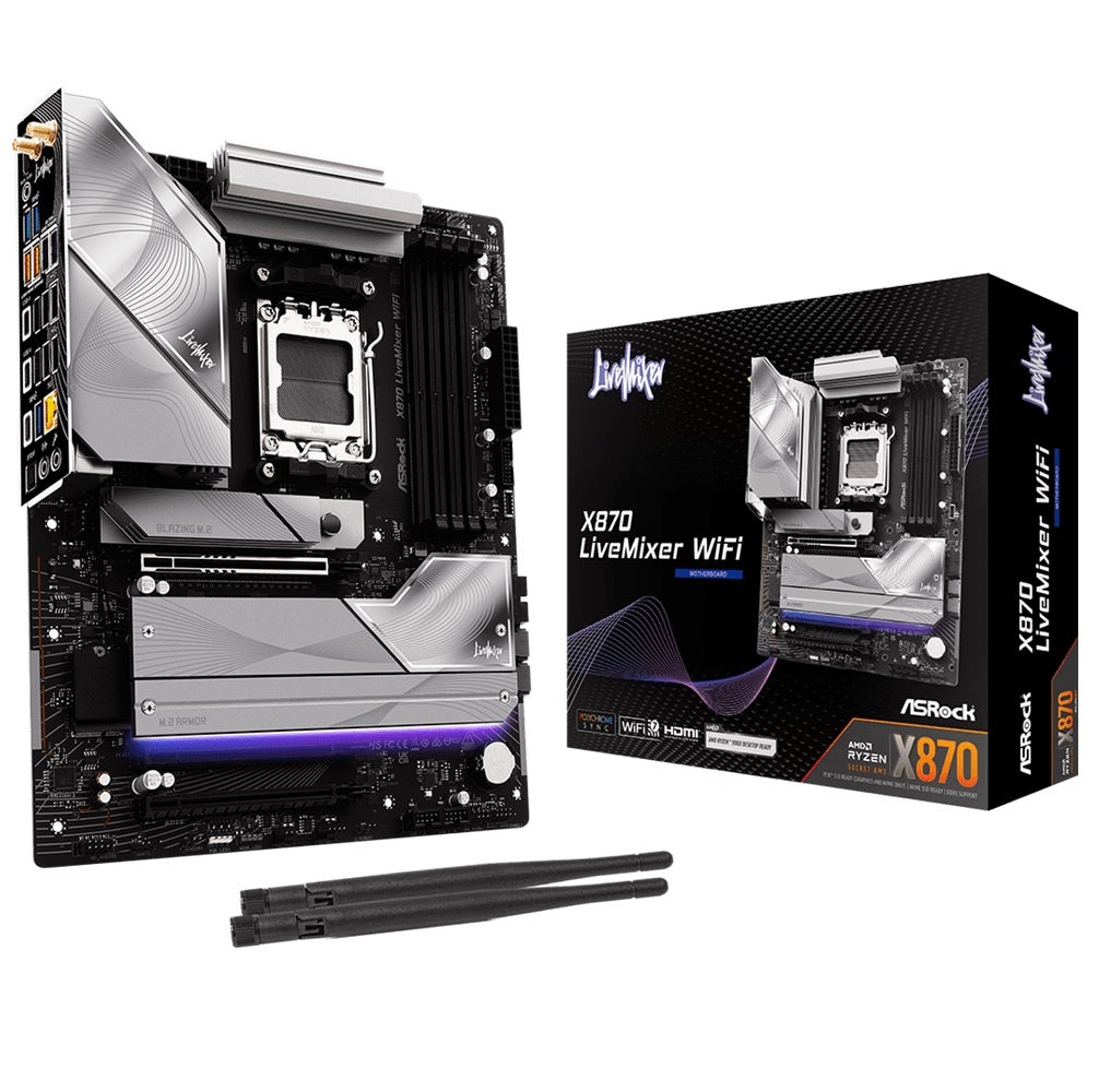 Motherboard ASRock X870 LiveMixer AM5 WiFi 7 Micro ATX DDR5