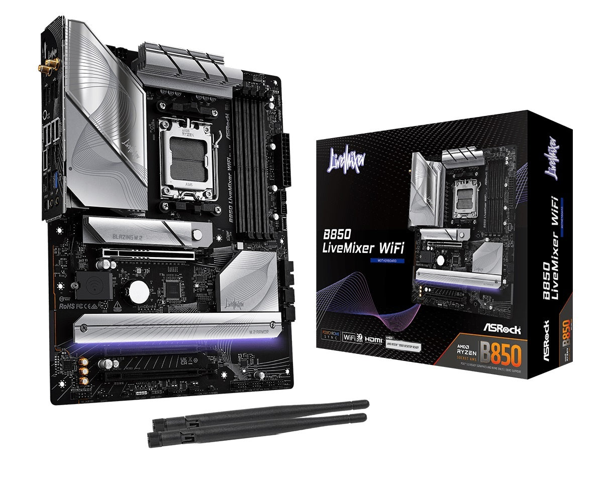 Motherboard ASRock B850 Livemixer AM5 Wi-Fi 7 ATX DDR5
