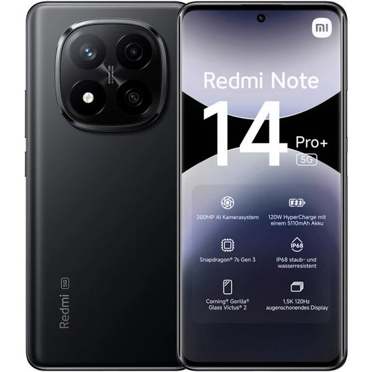 Xiaomi Redmi Note 14 Pro+ 5G 8GB 256GB Negro | Technica UY