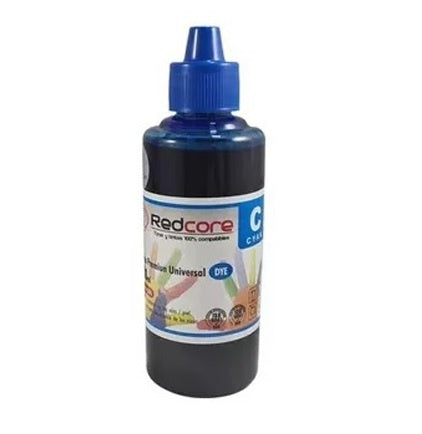 Tinta universal RedCore Cyan 100ml para sistemas continuos