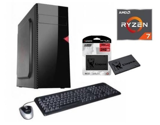 PC de Escritorio AMD Ryzen 7 5700G 8GB RAM + SSD 240GB